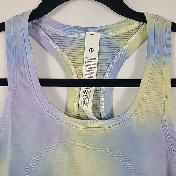 NWT Lululemon Swiftly Tech Racerback Tank 2.0 Psychedelic Wash Lavender Sz 2 ! - Picture 2 of 9